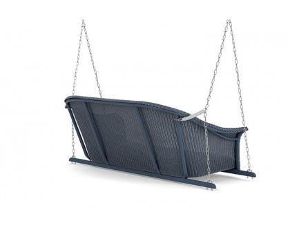 Lloyd Flanders™ All Seasons Settee Swing with Padded Seat - Denim Blue