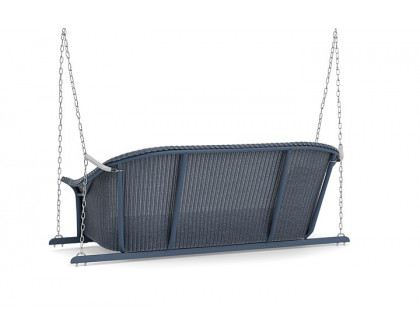 Lloyd Flanders™ All Seasons Settee Swing with Padded Seat - Denim Blue