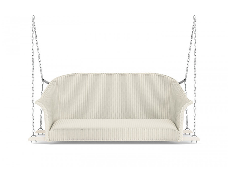 Lloyd Flanders™ All Seasons Settee Swing with Padded Seat - Ivory