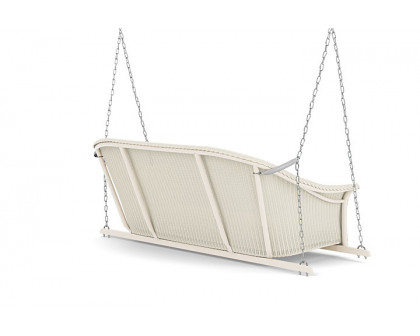 Lloyd Flanders™ All Seasons Settee Swing with Padded Seat - Ivory