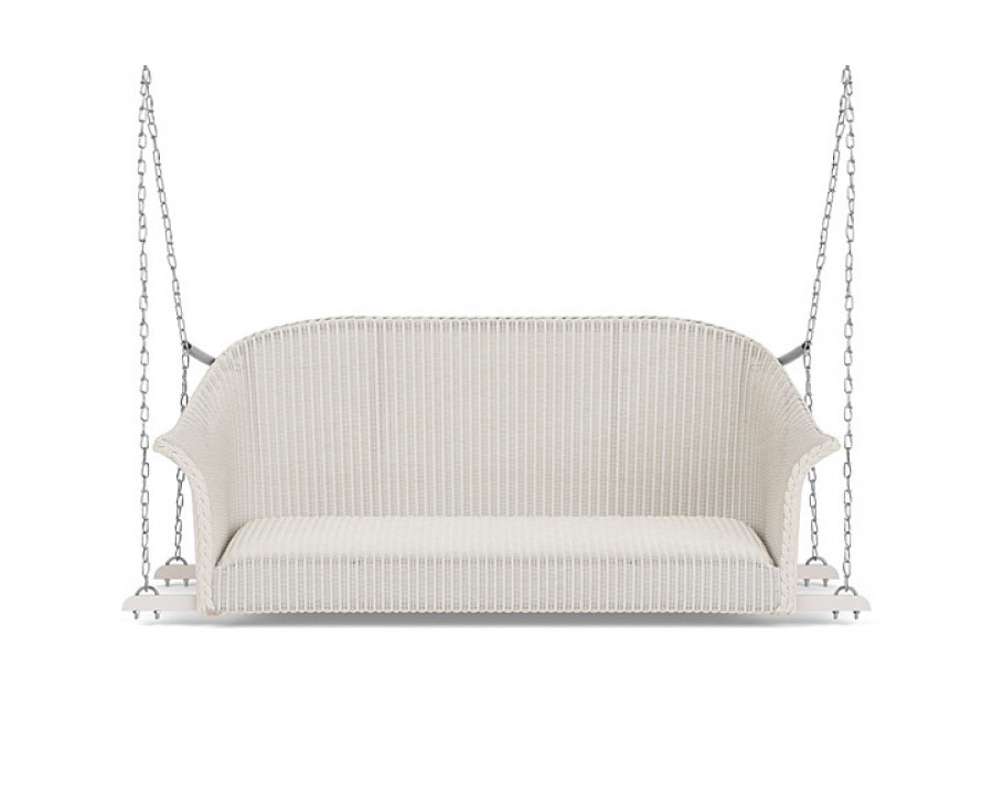 Lloyd Flanders™ All Seasons Settee Swing with Padded Seat - Antique White