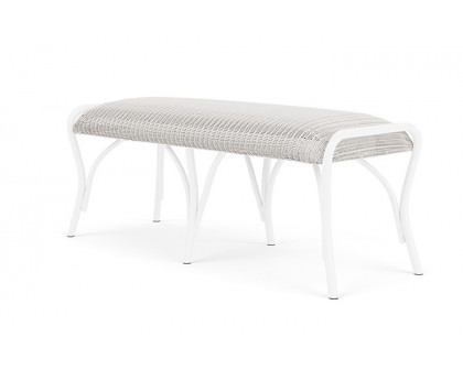 Lloyd Flanders™ All Seasons Settee Ottoman with Padded Seat - White