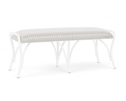 Lloyd Flanders™ All Seasons Settee Ottoman with Padded Seat - White