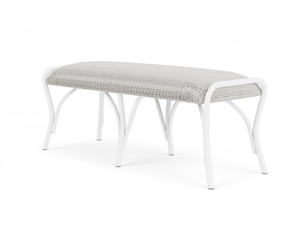 Lloyd Flanders™ All Seasons Settee Ottoman with Padded Seat - Matte White