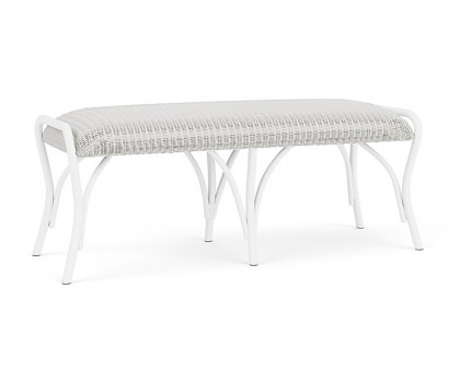 Lloyd Flanders™ All Seasons Settee Ottoman with Padded Seat - Matte White