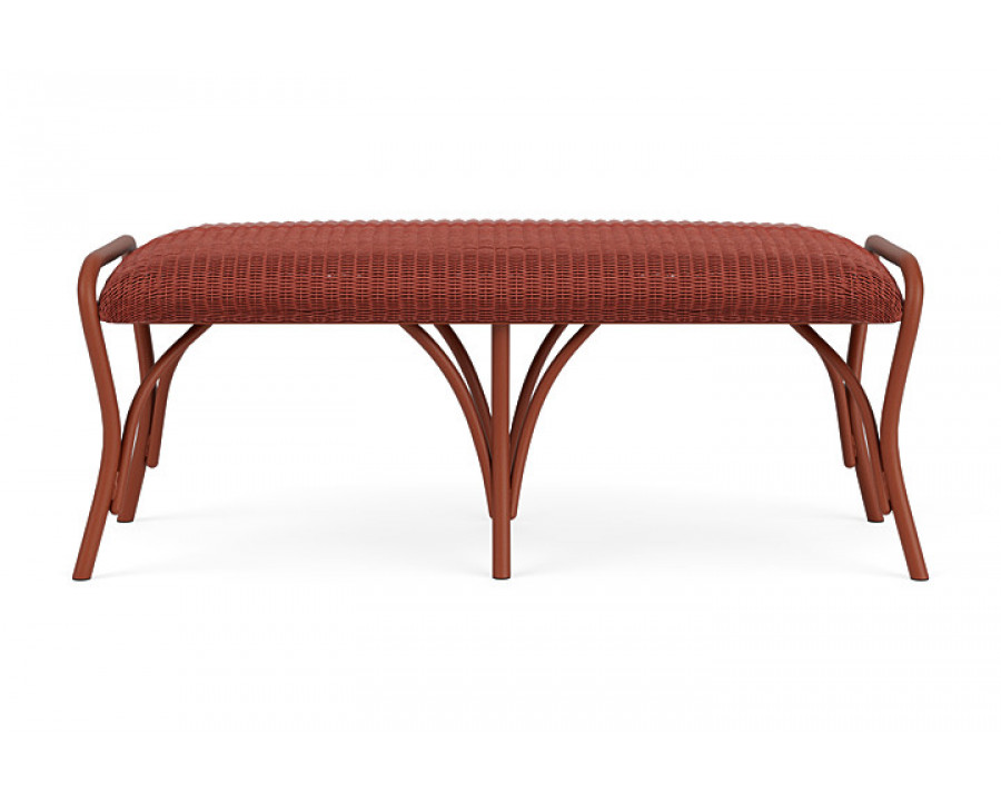 Lloyd Flanders™ All Seasons Settee Ottoman with Padded Seat - Terracotta