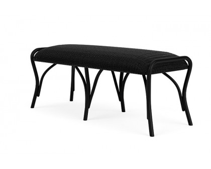 Lloyd Flanders™ All Seasons Settee Ottoman with Padded Seat - Ebony