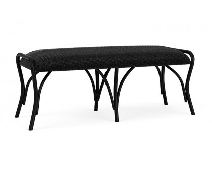 Lloyd Flanders™ All Seasons Settee Ottoman with Padded Seat - Ebony