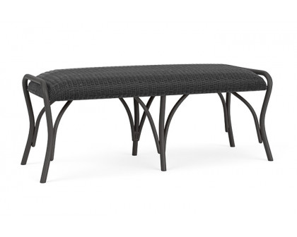 Lloyd Flanders™ All Seasons Settee Ottoman with Padded Seat - Charcoal