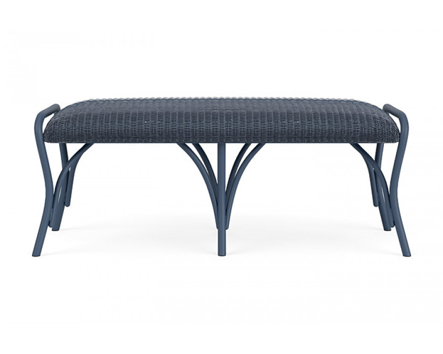 Lloyd Flanders™ All Seasons Settee Ottoman with Padded Seat - Denim Blue