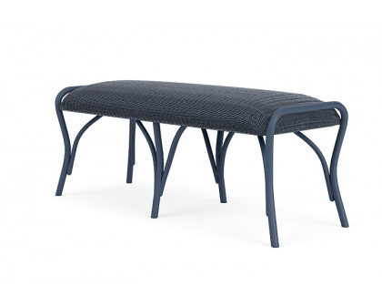 Lloyd Flanders™ All Seasons Settee Ottoman with Padded Seat - Denim Blue