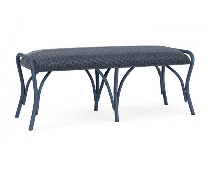 Lloyd Flanders™ All Seasons Settee Ottoman with Padded Seat - Denim Blue