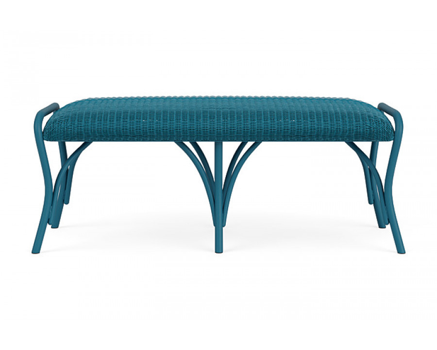 Lloyd Flanders™ All Seasons Settee Ottoman with Padded Seat - Peacock