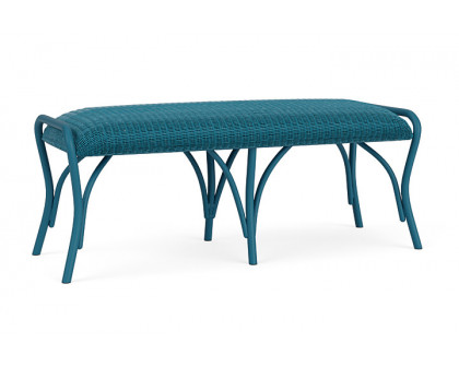 Lloyd Flanders™ All Seasons Settee Ottoman with Padded Seat - Peacock