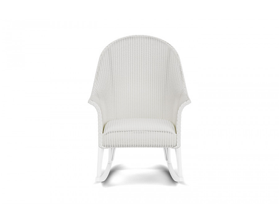 Lloyd Flanders™ All Seasons High Back Porch Rocker with Padded Seat - Matte White