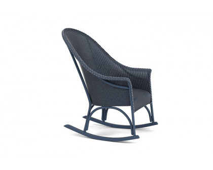 Lloyd Flanders™ All Seasons High Back Porch Rocker with Padded Seat - Denim Blue