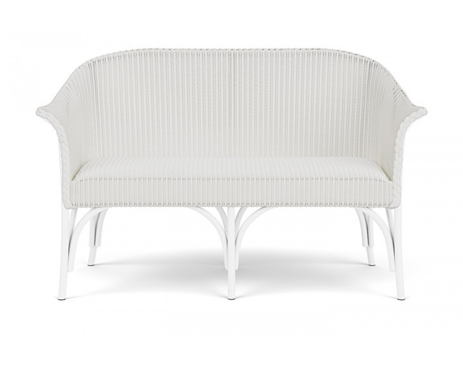 Lloyd Flanders™ All Seasons Settee with Padded Seat - Matte White