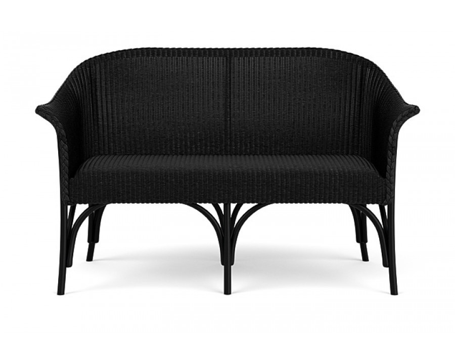 Lloyd Flanders™ All Seasons Settee with Padded Seat - Ebony