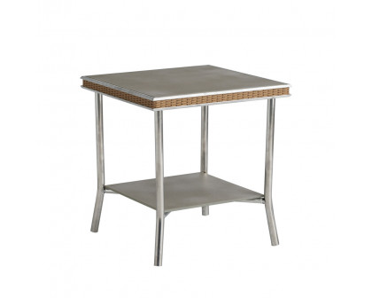 Lloyd Flanders - Visions 20" Square End Table with Reversible Glass