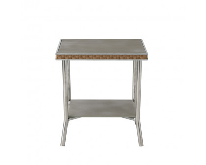 Lloyd Flanders™ Visions 20" Square End Table with Reversible Glass - Linen