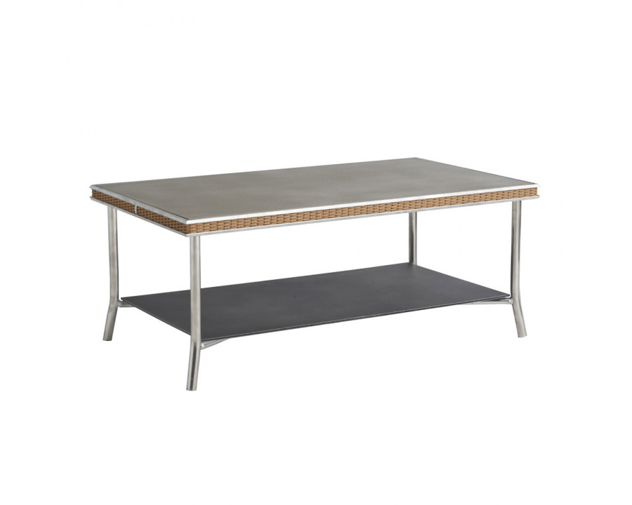 Lloyd Flanders™ Visions 42" Rect. Cocktail Table with Reversible Glass - Charcoal