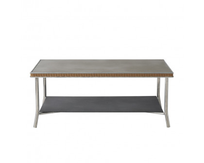 Lloyd Flanders™ Visions 42" Rect. Cocktail Table with Reversible Glass - Charcoal