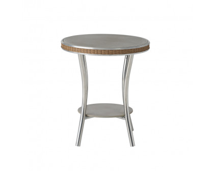 Lloyd Flanders™ Essence 20" Round End Table with Reversible Glass - Linen