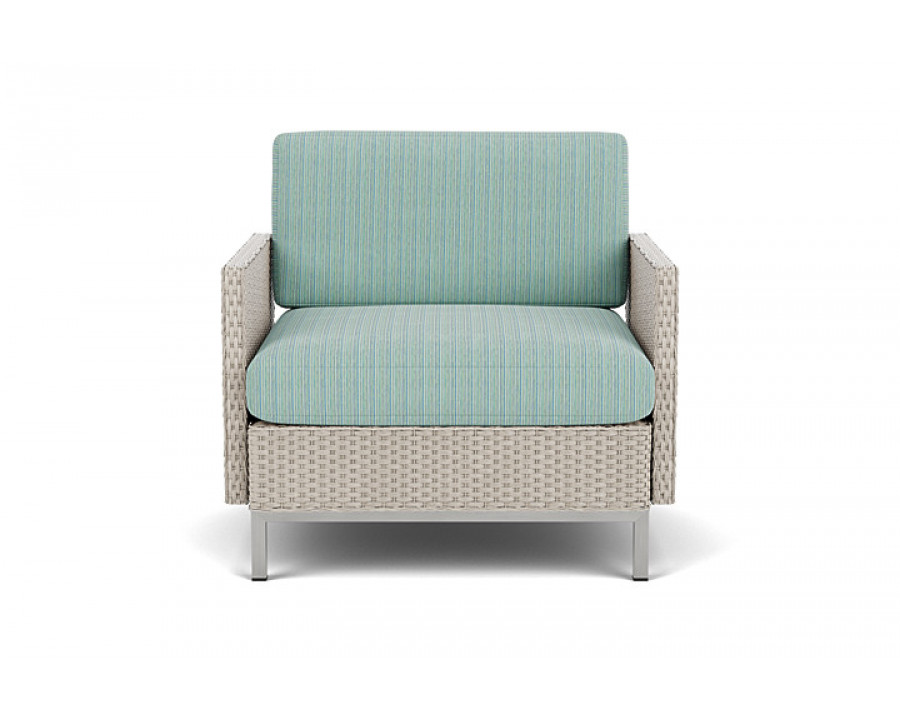 Lloyd Flanders™ Elements Lounge Chair with Stainless Steel Arms and Back - Linen