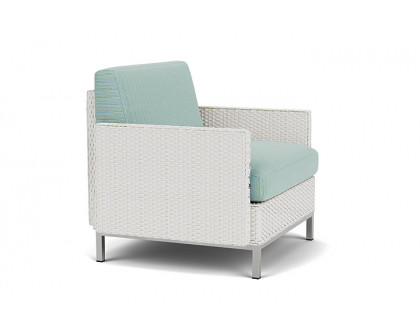 Lloyd Flanders™ Elements Lounge Chair with Stainless Steel Arms and Back - Matte White