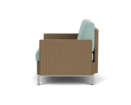 Lloyd Flanders™ Elements Lounge Chair with Stainless Steel Arms and Back - Fawn