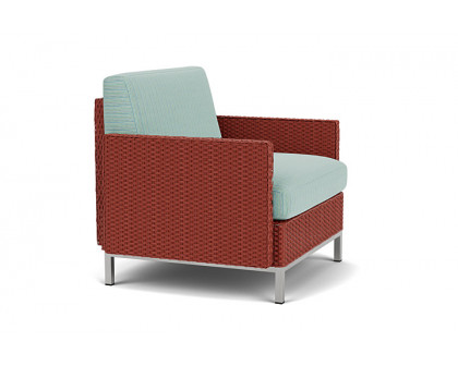 Lloyd Flanders™ Elements Lounge Chair with Stainless Steel Arms and Back - Terracotta