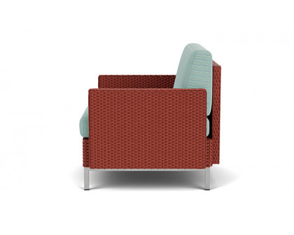 Lloyd Flanders™ Elements Lounge Chair with Stainless Steel Arms and Back - Terracotta