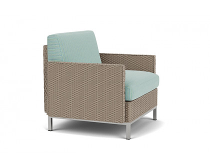 Lloyd Flanders™ Elements Lounge Chair with Stainless Steel Arms and Back - French Beige