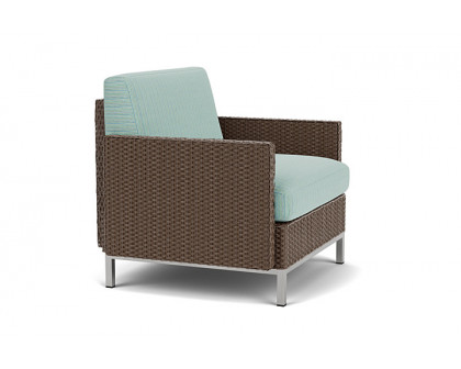 Lloyd Flanders™ Elements Lounge Chair with Stainless Steel Arms and Back - Bark