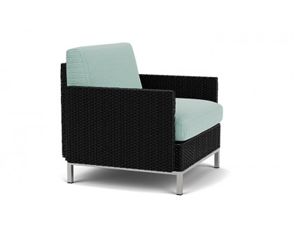 Lloyd Flanders™ Elements Lounge Chair with Stainless Steel Arms and Back - Ebony