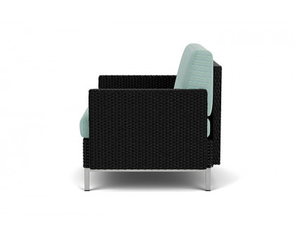 Lloyd Flanders™ Elements Lounge Chair with Stainless Steel Arms and Back - Ebony