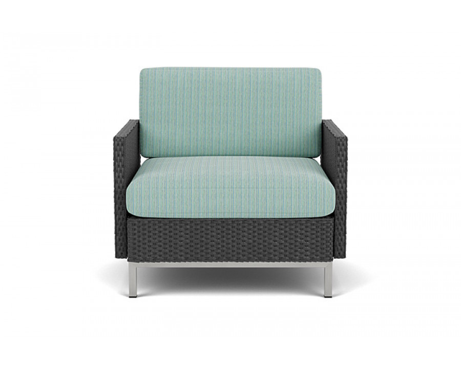 Lloyd Flanders™ Elements Lounge Chair with Stainless Steel Arms and Back - Charcoal