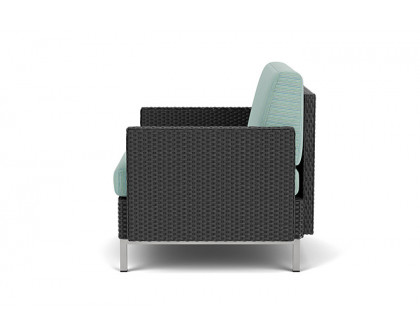 Lloyd Flanders™ Elements Lounge Chair with Stainless Steel Arms and Back - Charcoal