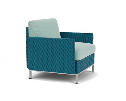 Lloyd Flanders™ Elements Lounge Chair with Stainless Steel Arms and Back - Peacock