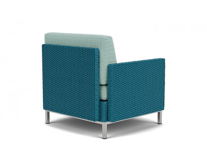 Lloyd Flanders™ Elements Lounge Chair with Stainless Steel Arms and Back - Peacock