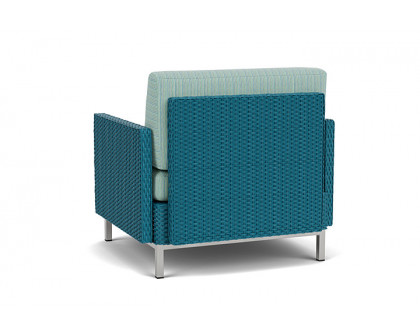 Lloyd Flanders™ Elements Lounge Chair with Stainless Steel Arms and Back - Peacock