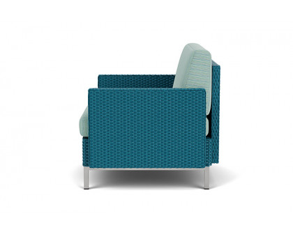 Lloyd Flanders™ Elements Lounge Chair with Stainless Steel Arms and Back - Peacock