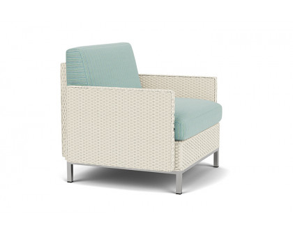 Lloyd Flanders™ Elements Lounge Chair with Stainless Steel Arms and Back - Ivory