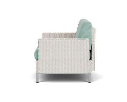 Lloyd Flanders™ Elements Lounge Chair with Stainless Steel Arms and Back - Antique White