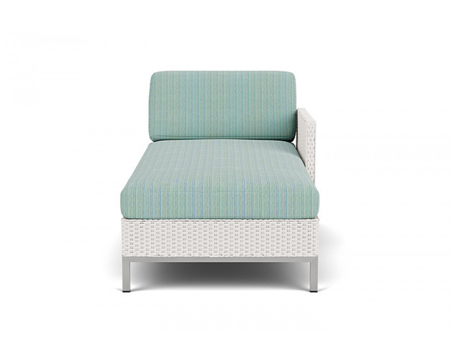 Lloyd Flanders™ Elements Left Arm Chaise with Loom Arm and Back - White