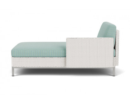 Lloyd Flanders™ Elements Left Arm Chaise with Loom Arm and Back - White