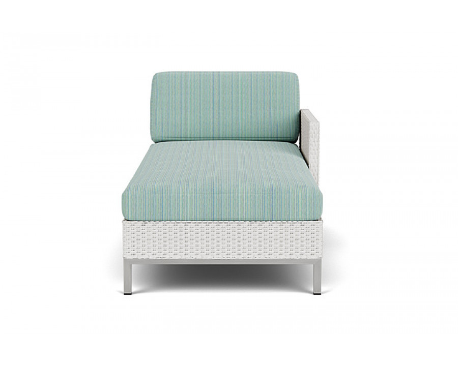 Lloyd Flanders™ Elements Left Arm Chaise with Loom Arm and Back - Matte White