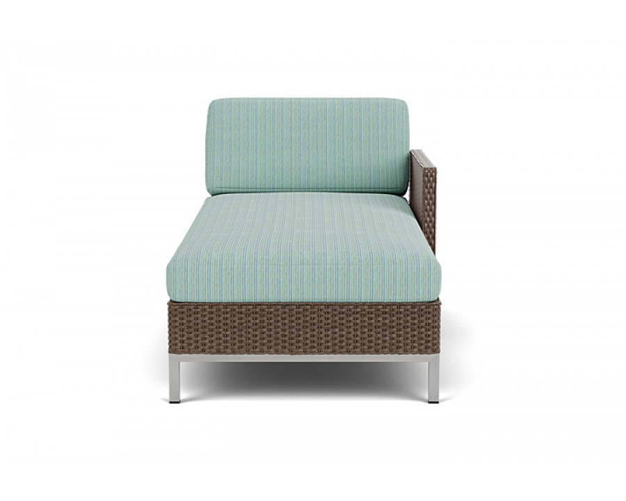 Lloyd Flanders™ Elements Left Arm Chaise with Loom Arm and Back - Bark