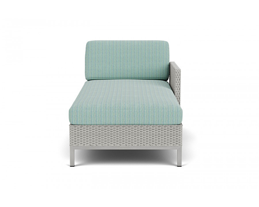 Lloyd Flanders™ Elements Left Arm Chaise with Loom Arm and Back - Platinum