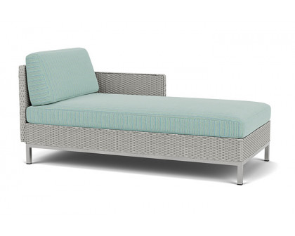 Lloyd Flanders™ Elements Left Arm Chaise with Loom Arm and Back - Platinum